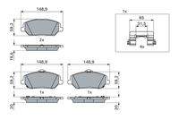 BOSCH 0986424862 Bremsbelagsatz, Scheibenbremse