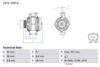 BOSCH 0986046300 Generator