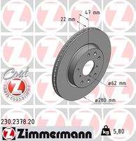 ZIMMERMANN 230237820 Bremsscheibe