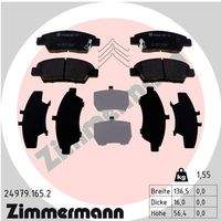 ZIMMERMANN 249791652 Bremsbelagsatz, Scheibenbremse