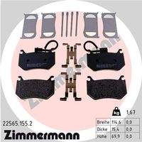 ZIMMERMANN 225651552 Bremsbelagsatz, Scheibenbremse