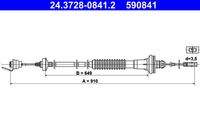 ATE 24372808412 Seilzug, Kupplungsbetätigung
