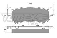 TOMEX Brakes TX1498 Bremsbelagsatz, Scheibenbremse