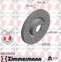 ZIMMERMANN 600326152 Bremsscheibe