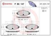 BREMBO P85147 Bremsbelagsatz, Scheibenbremse