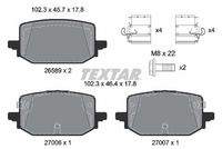 TEXTAR 2658901 Bremsbelagsatz, Scheibenbremse