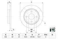 BOSCH 0986479F63 Bremsscheibe