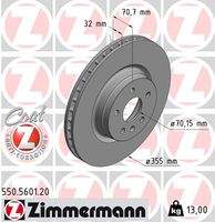 ZIMMERMANN 550560120 Bremsscheibe