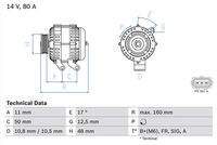 BOSCH 0986044701 Generator