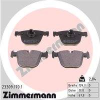 ZIMMERMANN 233091701 Bremsbelagsatz, Scheibenbremse