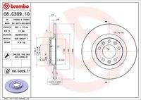 BREMBO 08C30911 Bremsscheibe