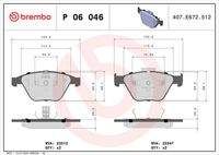 BREMBO P06046 Bremsbelagsatz, Scheibenbremse