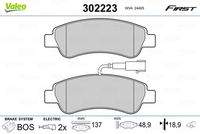 VALEO 302223 Bremsbelagsatz, Scheibenbremse