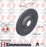 ZIMMERMANN 110222352 Bremsscheibe