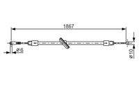 BOSCH 1987482028 Seilzug, Feststellbremse