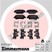 ZIMMERMANN 253371602 Bremsbelagsatz, Scheibenbremse