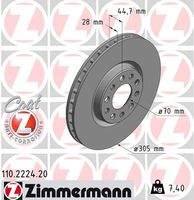 ZIMMERMANN 110222420 Bremsscheibe