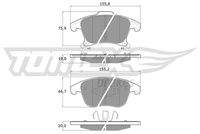 TOMEX Brakes TX1775 Bremsbelagsatz, Scheibenbremse