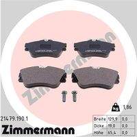 ZIMMERMANN 214791901 Bremsbelagsatz, Scheibenbremse