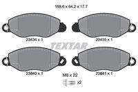 TEXTAR 2343401 Bremsbelagsatz, Scheibenbremse