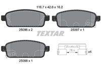 TEXTAR 2509606 Bremsbelagsatz, Scheibenbremse