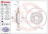 BREMBO 09869011 Bremsscheibe