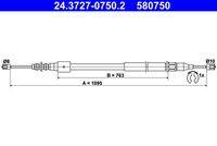 ATE 24372707502 Seilzug, Feststellbremse