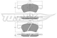 TOMEX Brakes TX1488 Bremsbelagsatz, Scheibenbremse