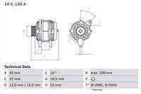 BOSCH 0986049400 Generator