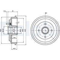 DELPHI BF487 Bremstrommel