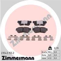 ZIMMERMANN 235431552 Bremsbelagsatz, Scheibenbremse