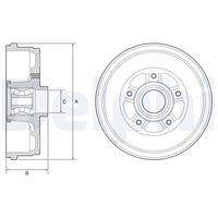 DELPHI BFR611 Bremstrommel