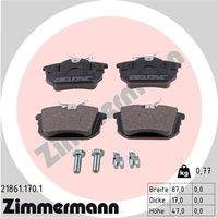 ZIMMERMANN 218611701 Bremsbelagsatz, Scheibenbremse