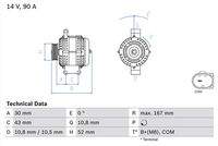 BOSCH 0986080500 Generator