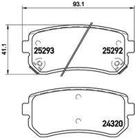 BREMBO P30051 Bremsbelagsatz, Scheibenbremse