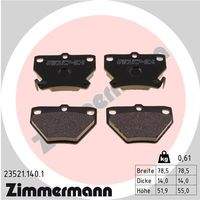 ZIMMERMANN 235211401 Bremsbelagsatz, Scheibenbremse