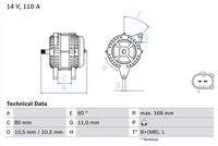 BOSCH 0986080060 Generator