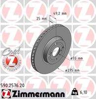 ZIMMERMANN 590257620 Bremsscheibe