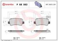 BREMBO P68063 Bremsbelagsatz, Scheibenbremse