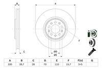 BOSCH 0986479F66 Bremsscheibe