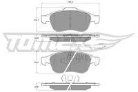 TOMEX Brakes TX1662 Bremsbelagsatz, Scheibenbremse