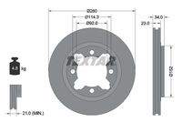 TEXTAR 92081500 Bremsscheibe