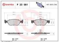 BREMBO P23081 Bremsbelagsatz, Scheibenbremse