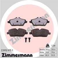 ZIMMERMANN 239159751 Bremsbelagsatz, Scheibenbremse