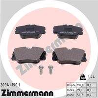 ZIMMERMANN 209411901 Bremsbelagsatz, Scheibenbremse