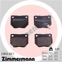 ZIMMERMANN 238501601 Bremsbelagsatz, Scheibenbremse