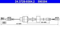ATE 24372803042 Seilzug, Kupplungsbetätigung
