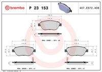 BREMBO P23153 Bremsbelagsatz, Scheibenbremse