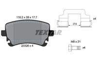 TEXTAR 2332601 Bremsbelagsatz, Scheibenbremse