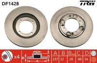TRW DF1428 Bremsscheibe